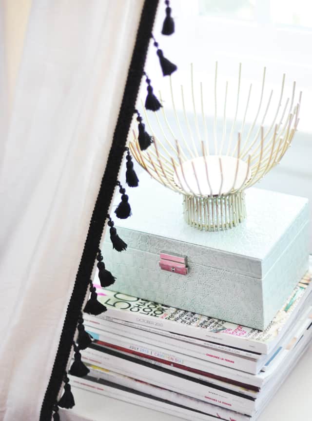 DIY modern fringed curtains