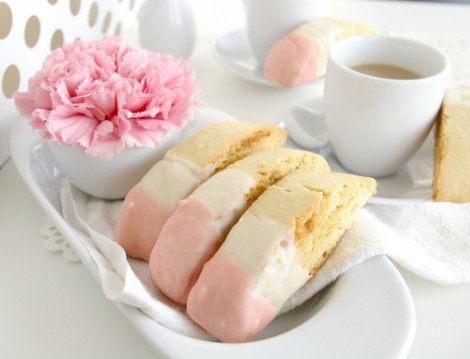 pink biscotti biscotti recipe white chocolate dipped and pink