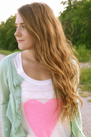 finished heart tee