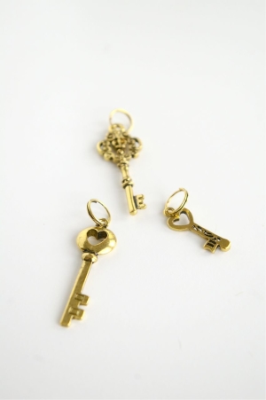golden key jewelry charms