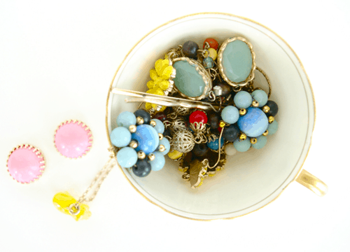 teacup as jewelry holder teacup as jewelry holder