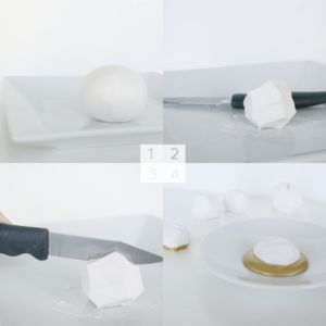DIY geometric place card holders