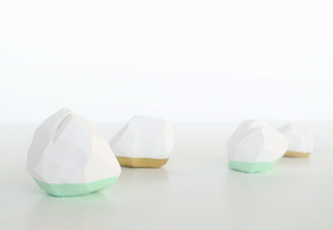 DIY geometric place card holders