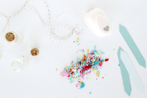 DIY mini confetti jars by sugar and cloth