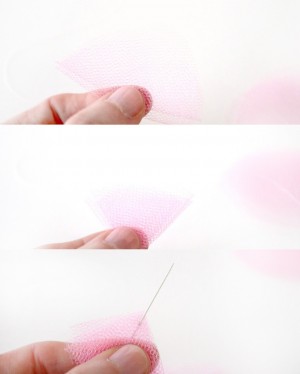 DIY fabric flower pins