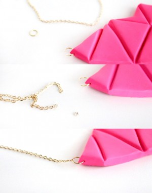 diy geometric bib necklace