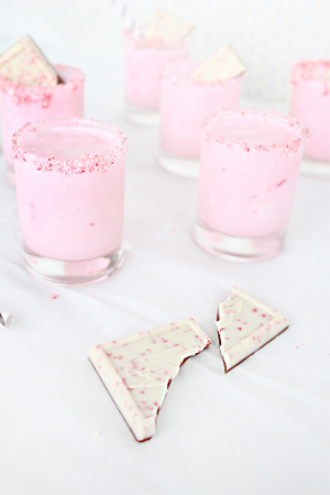 peppermint eggnog shots