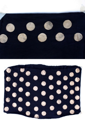 DIY no sew polka dot infinity scarf