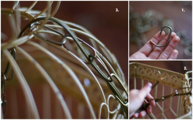 How to Make a Bird Cage Chandelier Light