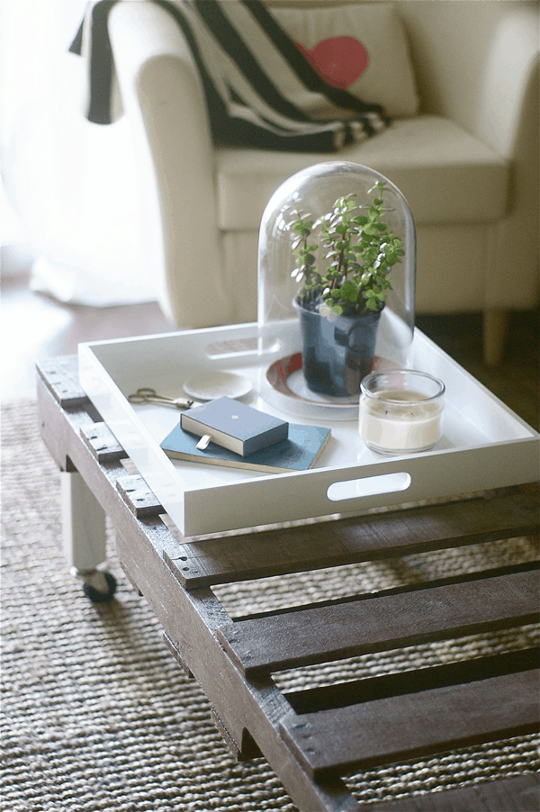 diy pallet side coffee table