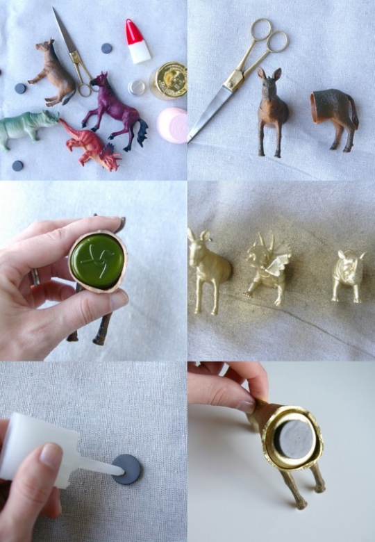 DIY plastic animal magnet