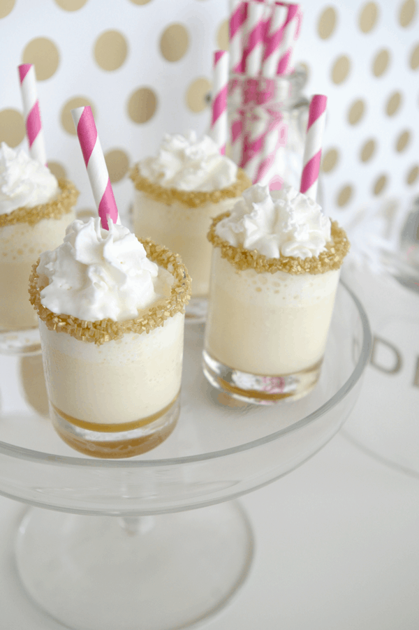 salted caramel ice cream cake shots recipe