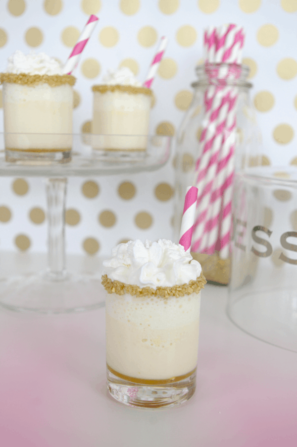 salted caramel ice cream cake shots recipe