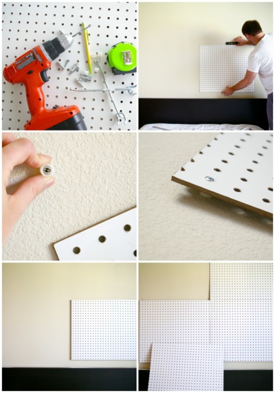 DIY Pegboard Headboard by Ashley Rose of Sugar & Cloth, a top lifestyle blog in Houston, Texas