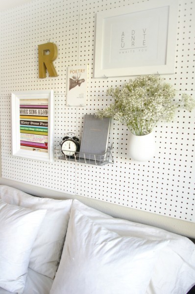 DIY Pegboard Headboard | Sugar & Cloth DIY Home Decor