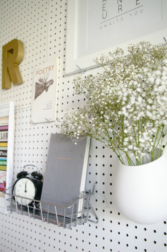 DIY Pegboard Headboard by Ashley Rose of Sugar & Cloth, a top lifestyle blog in Houston, Texas