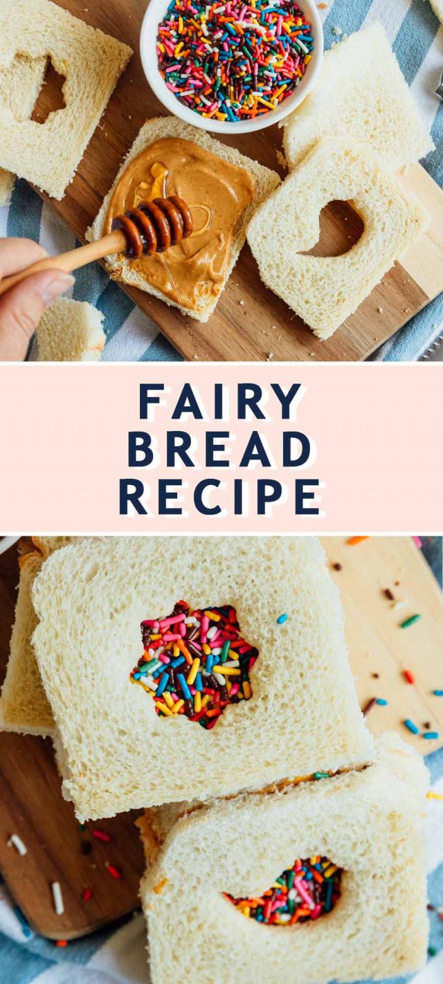 photo of the recipe card on how to make fairy bread by top Houston lifestyle blogger Ashley Rose of Sugar & Cloth