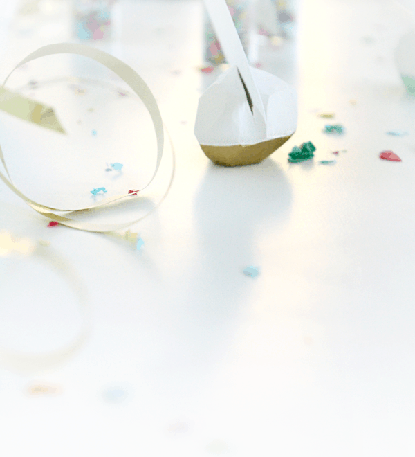 DIY geometric place card holders