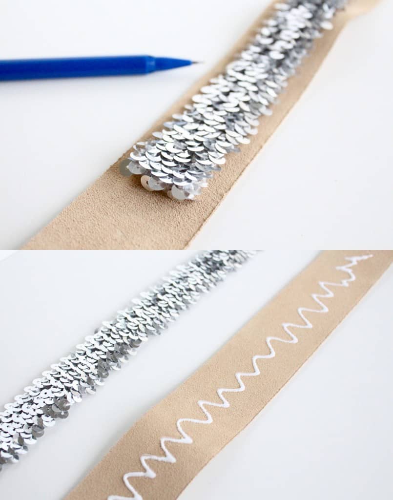 DIY No Sew Sequin Camera Strap - Sugar & Cloth