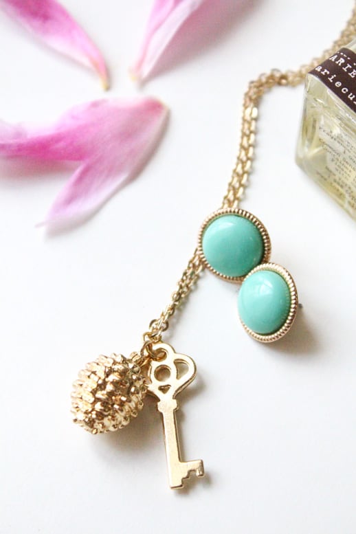 DIY Golden Charm Necklace