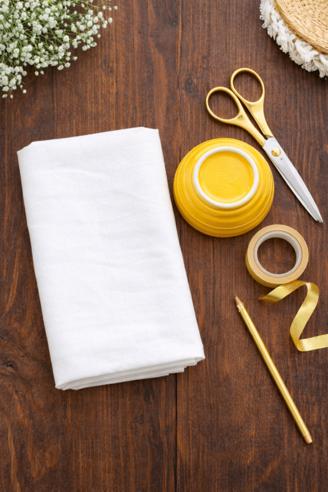 DIY Scalloped Tablecloth Supplies