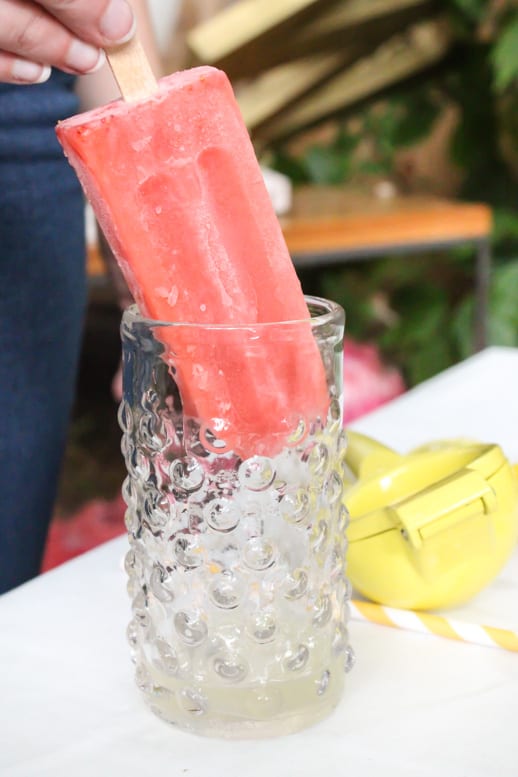 popsicle cocktails in a glass