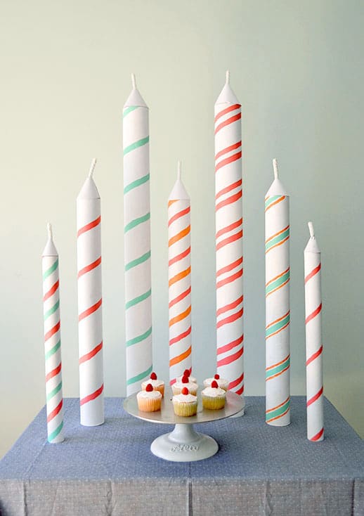 DIY giant birthday candles 