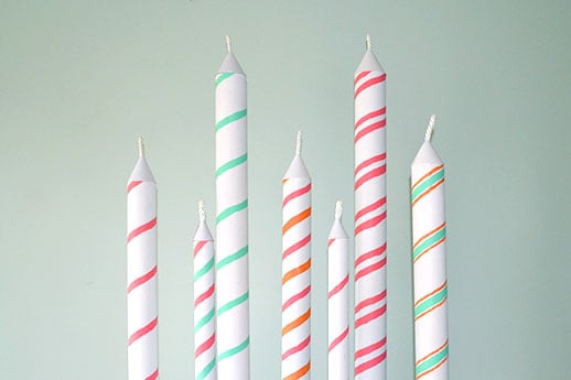 DIY giant birthday candles 