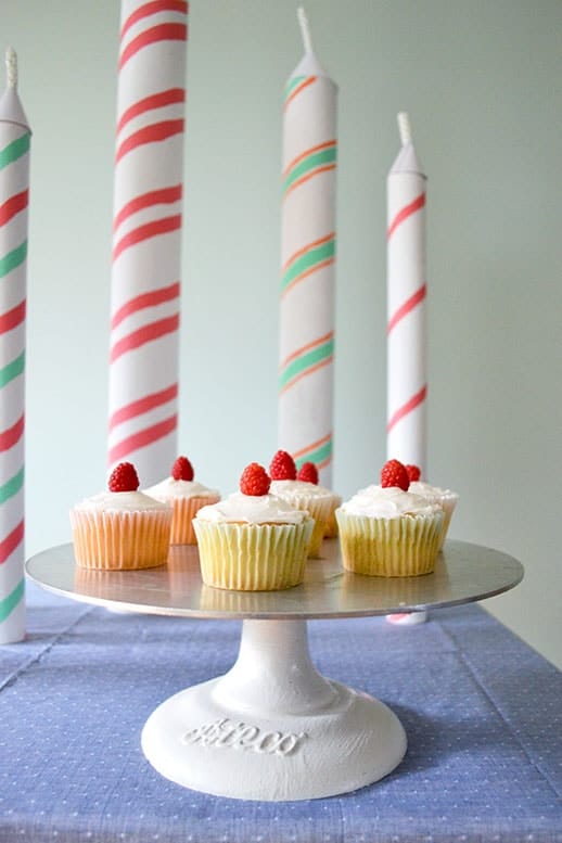 DIY giant birthday candles