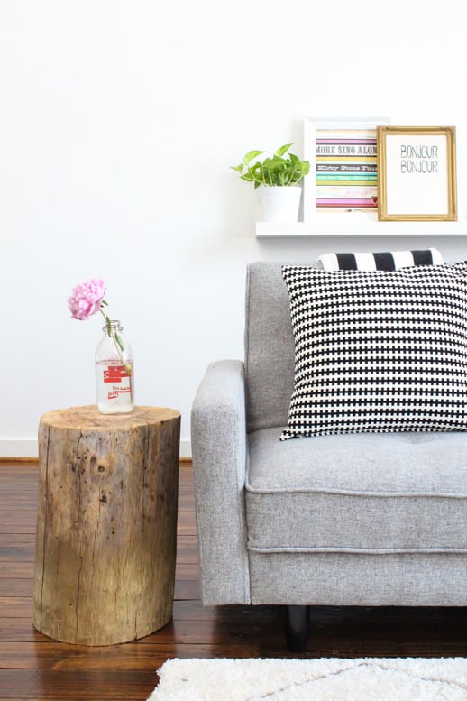 #DIY ombre stump side table by Sugar & Cloth