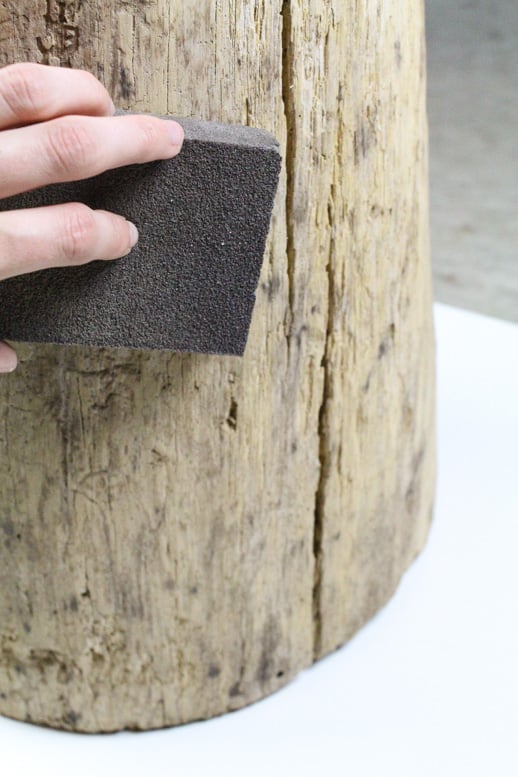 DIY Ombre Stump Side Tables - Sugar & Cloth - Houston Blogger - Home Decor 