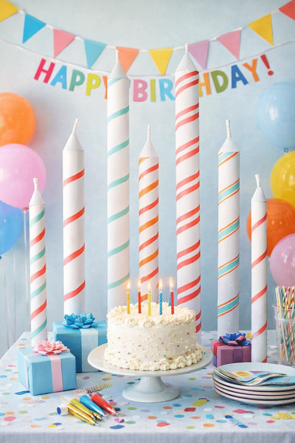 DIY Giant Birthday Candles