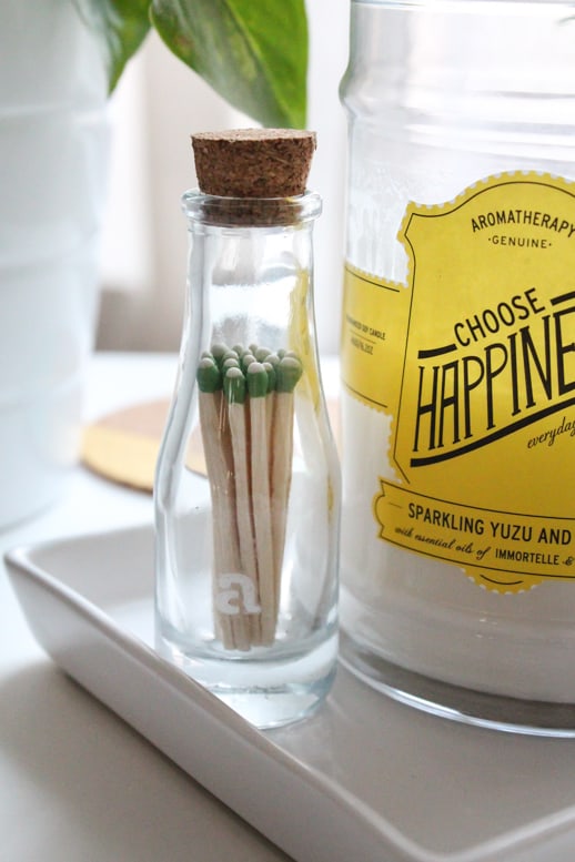 DIY striking matchstick holder by Sugar & Cloth