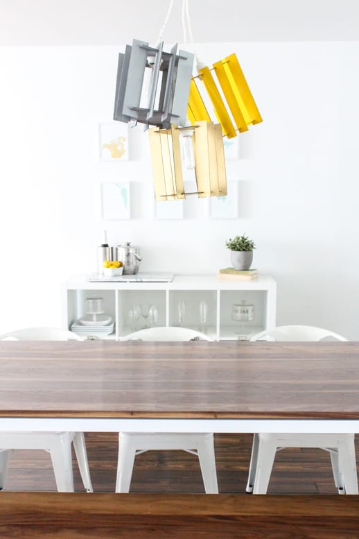 DIY recycled cardboard pendant light by Sugar & Cloth - Houston Blogger - Home Decor - Entertaining