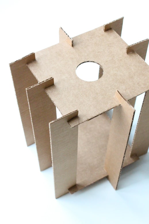 DIY recycled cardboard pendant light by Sugar & Cloth - Houston Blogger - Home Decor - Entertaining