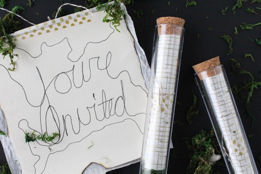 DIY test tube party invitations - Sugar & Cloth - Houston Blogger - Gift