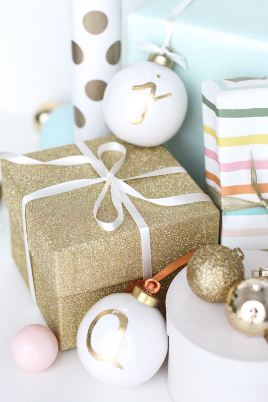 DIY Monogram Ornaments Gift Tag by Ashley Rose of Sugar & Cloth