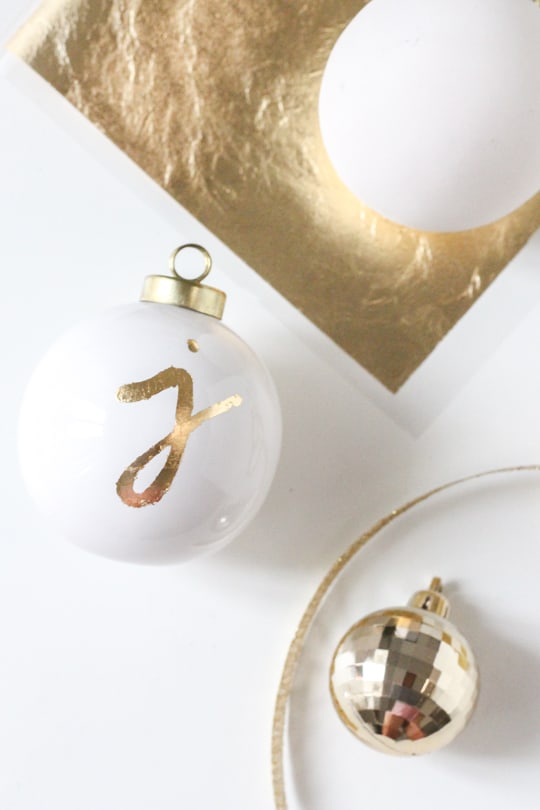 DIY Monogrammed Ornament Gift Tags - Sugar & Cloth - Holidays - Houston Blogger