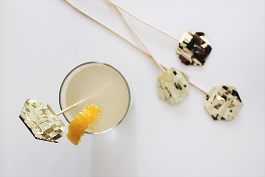 DIY: Gold Fringe Drink Toppers - Sugar & Cloth - DIY