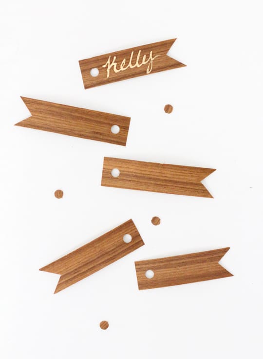 DIY Wood Veneer Confetti and Gift Tags - Sugar & Cloth - DIY - Holidays