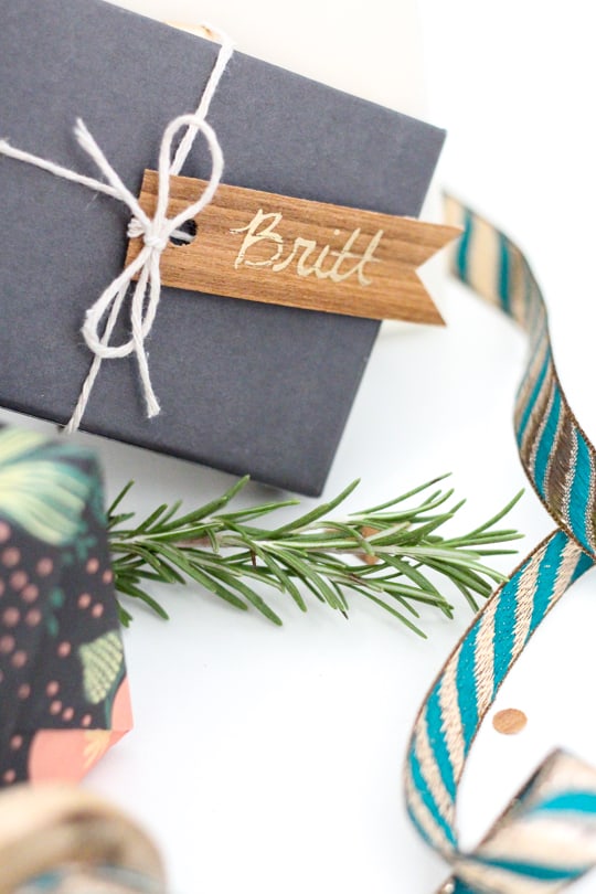 DIY Wood Veneer Confetti and Gift Tags - Sugar & Cloth - DIY - Holidays