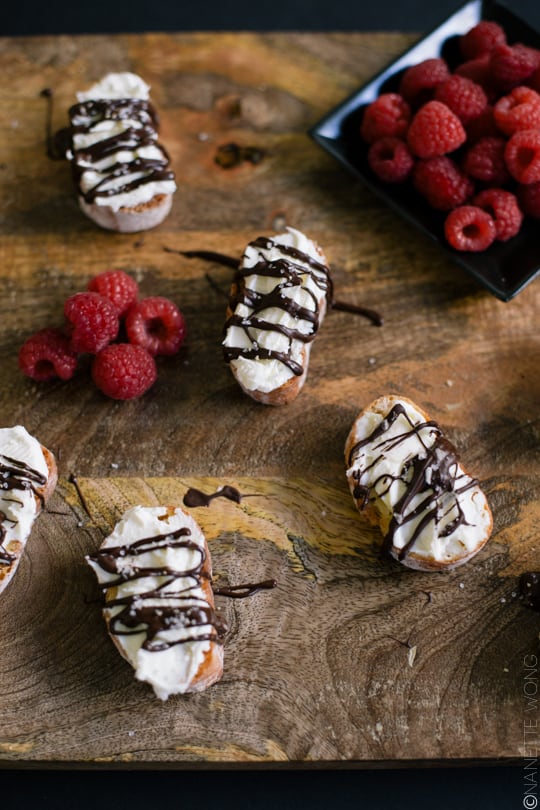 Salted Chocolate & Mascarpone Crostini - Sugar & Cloth - Recipe