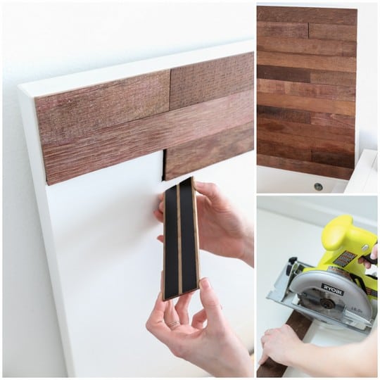 how to... Easy Ikea Hack DIY Wooden Headboard With Stikwood by top houston blogger Ashley Rose of Sugar and cloth