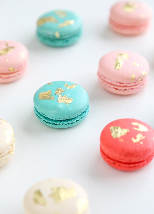 Easy DIY Gold Macarons With Edible Gold Leaf — Sugar & Cloth