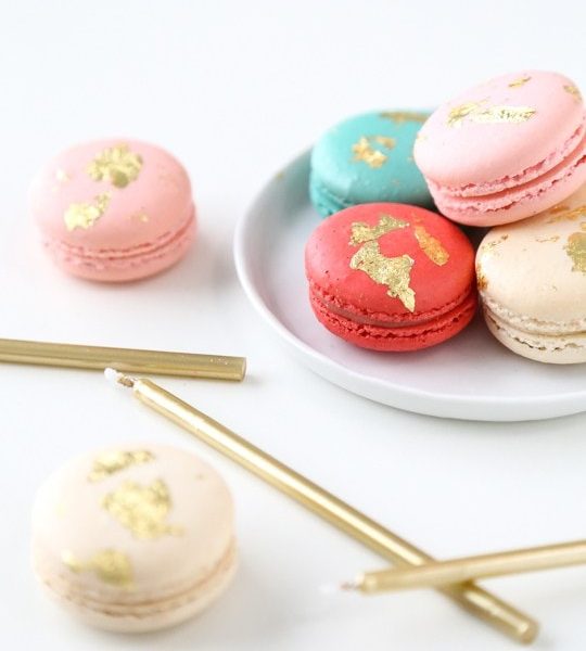 DIY Edible Gold Macarons - Sugar and Cloth