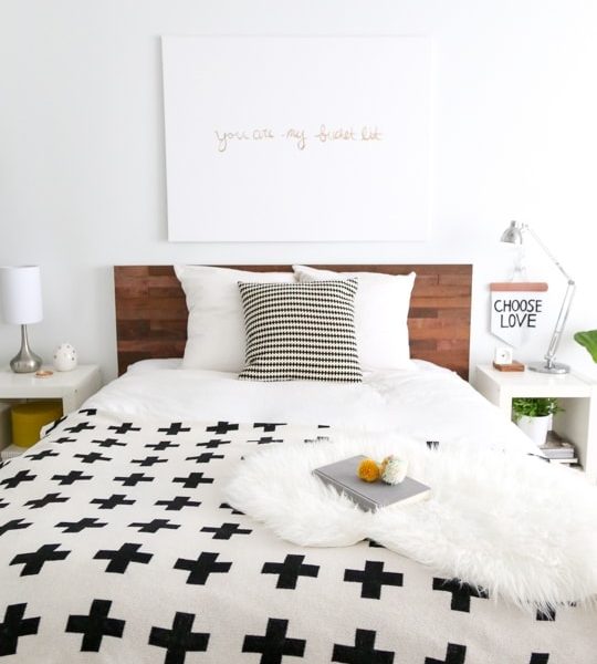 DIY ikea hack stikwod headboard - Sugar and Cloth