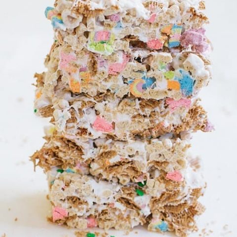 No Bake St. Patrick's Day Cereal Bars - Sugar and Cloth