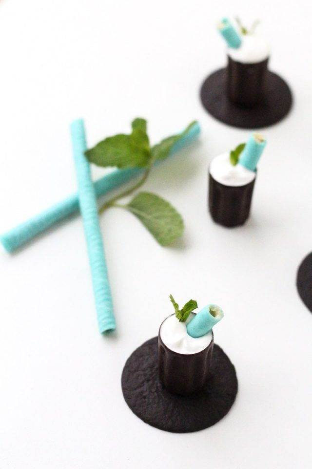 Edible White Chocolate Mint Mousse Cups Recipe