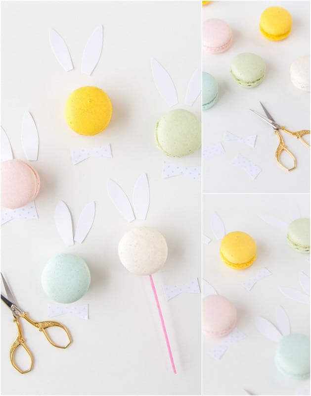 DIY bunny ear macarons