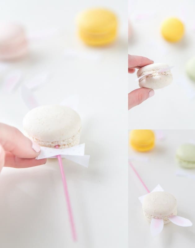 DIY bunny ear macarons